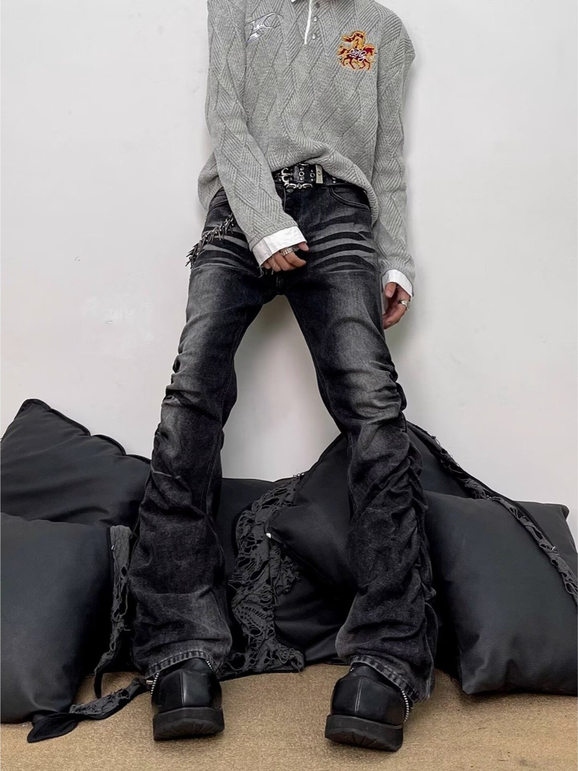 Yıkanmış Siyah Gri Erkek Slim  - Streetwear Brand Denim incelemesi ve fiyatı