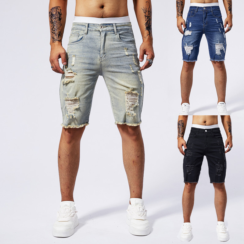 2025 yaz yeni erkek yırtık kot - Streetwear Brand Denim incelemesi ve fiyatı
