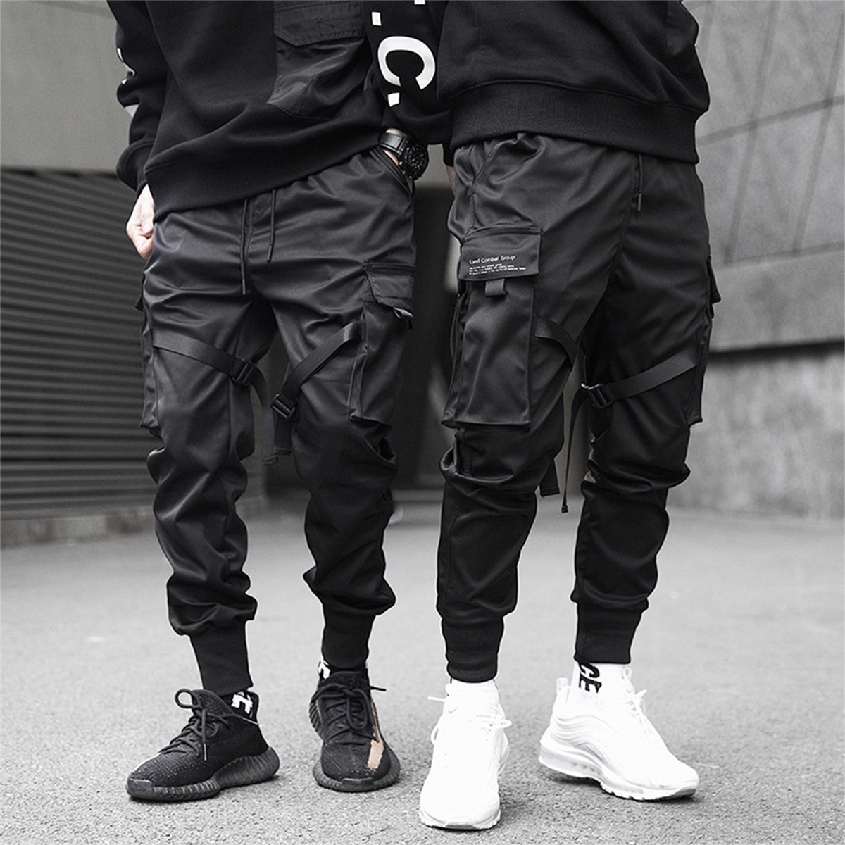 Siyah Hip Hop kargo pantolon y - Streetwear Brand Clothing incelemesi ve fiyatı